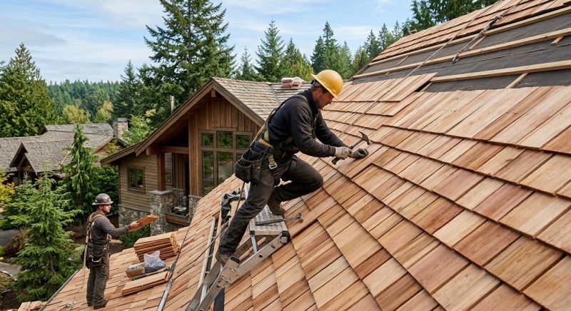 Cedar Roof Installation in Union City, GA