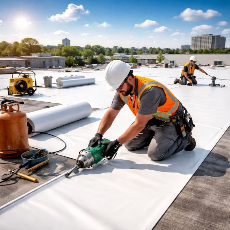 Single Ply Roof Installation in Clayton County, GA