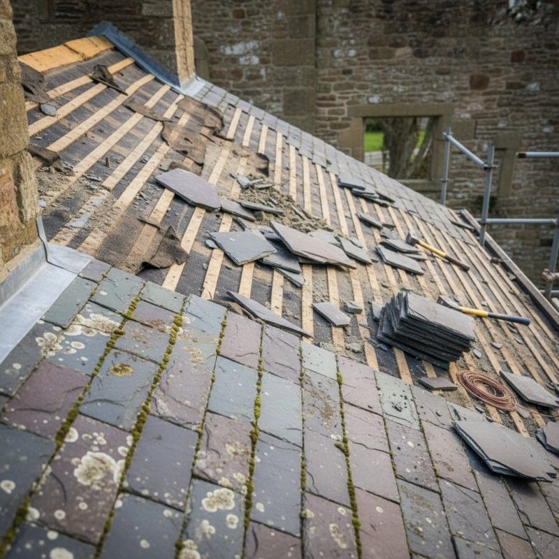 Slate Roof Replacement in Fairburn, GA
